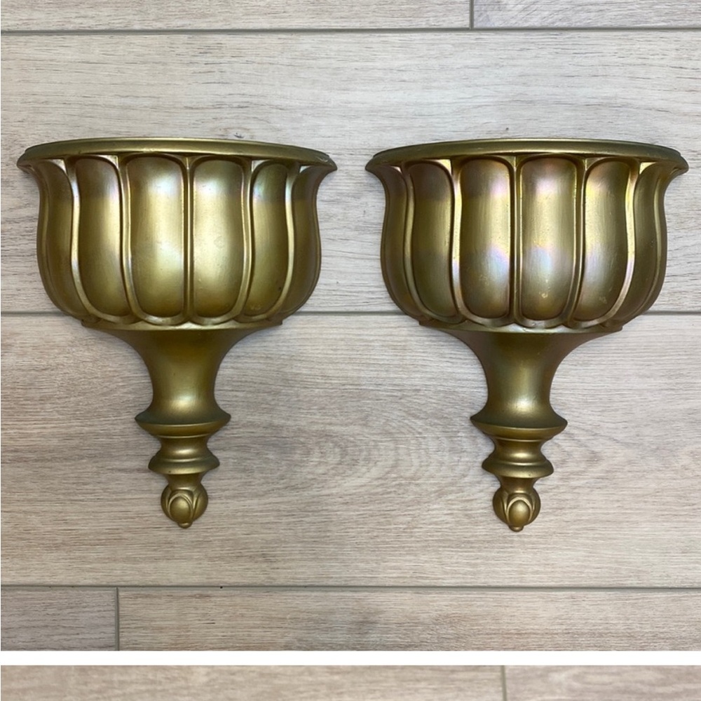 Vintage Syroco Wall Planters Mid Century